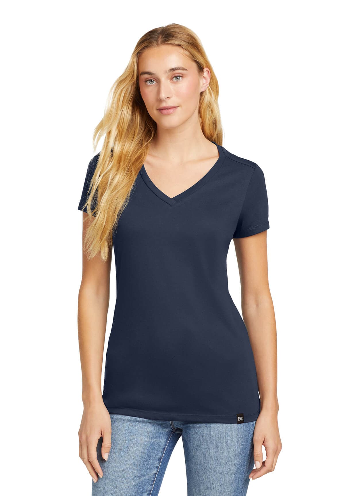 New Era Women's Heritage Blend V-Neck T-Shirt - Navy 3XL