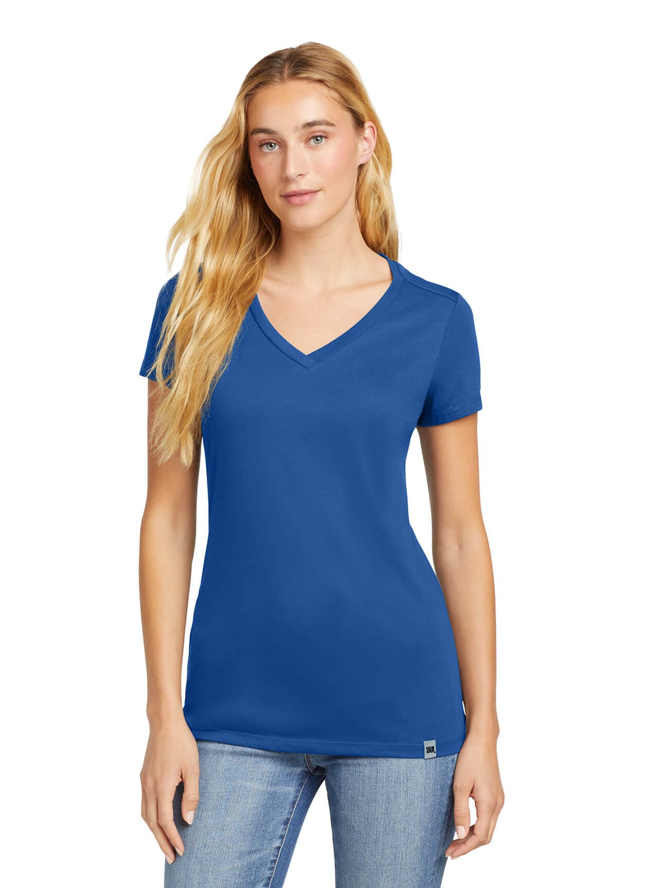 New Era Women's Heritage Blend V-Neck T-Shirt - Blue 3XL