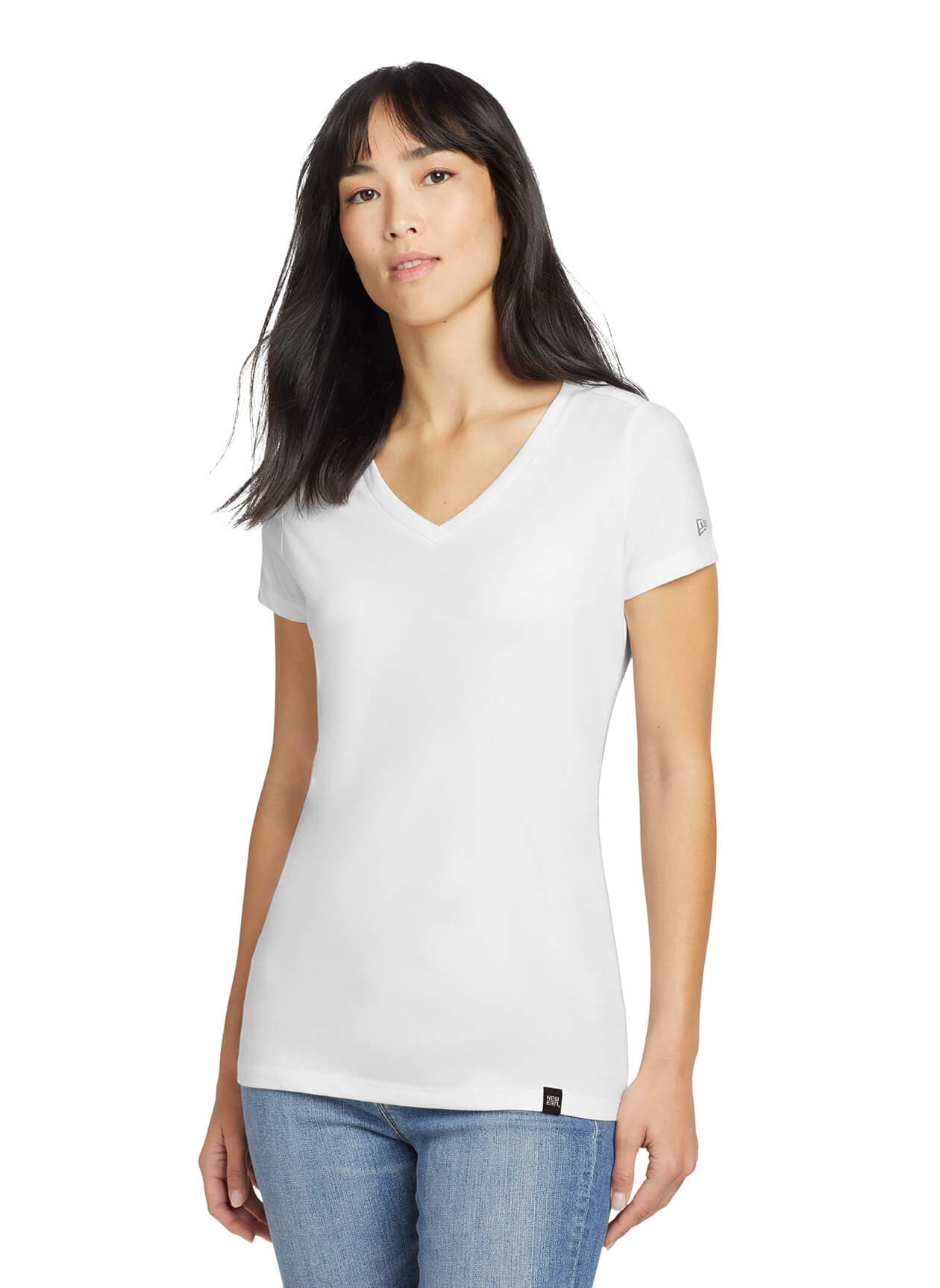 New Era Women's Heritage Blend V-Neck T-Shirt - White 3XL