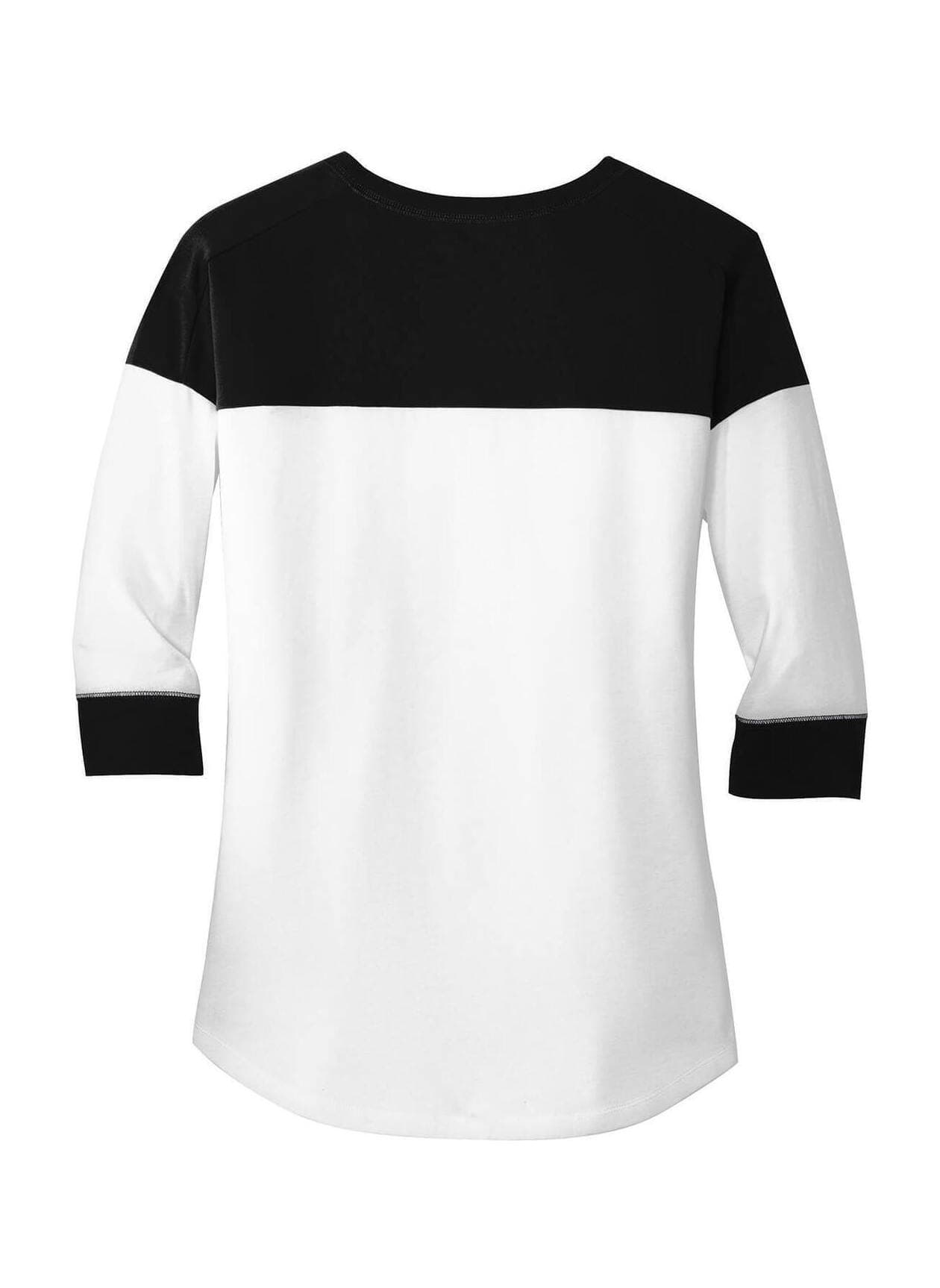 New Era Women's Heritage Blend 3/4-Sleeve Baseball Raglan T-Shirt - Black,White 3XL