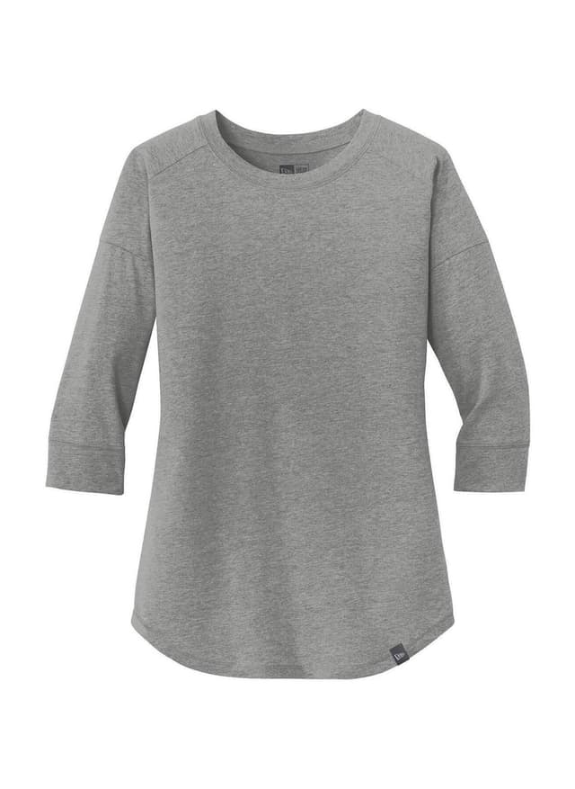New Era Women's Heritage Blend 3/4-Sleeve Baseball Raglan T-Shirt - Light Grey 3XL
