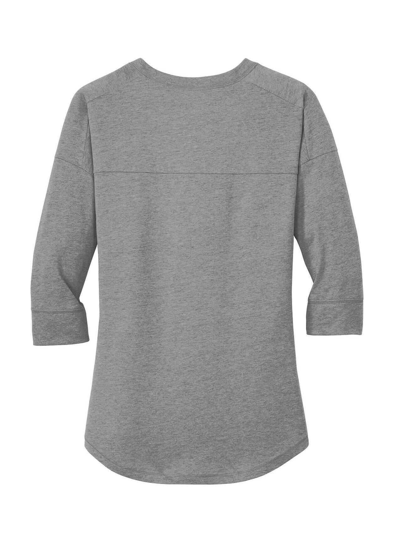 New Era Women's Heritage Blend 3/4-Sleeve Baseball Raglan T-Shirt - Light Grey 3XL