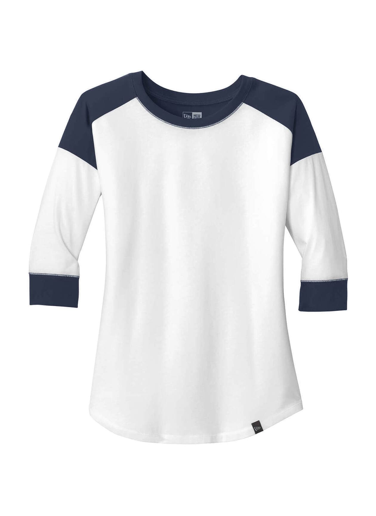 New Era Women's Heritage Blend 3/4-Sleeve Baseball Raglan T-Shirt - Blue,White 3XL