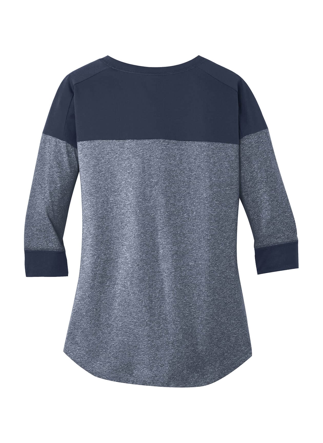 New Era Women's Heritage Blend 3/4-Sleeve Baseball Raglan T-Shirt - Navy 3XL