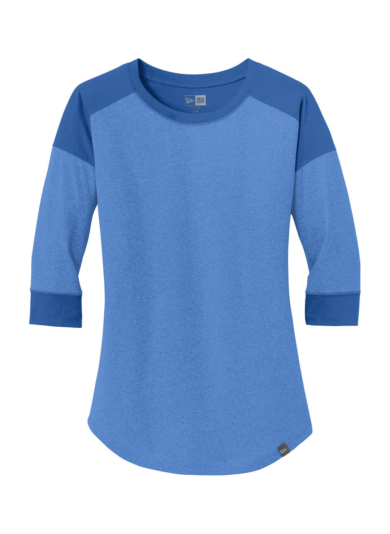 New Era Women's Heritage Blend 3/4-Sleeve Baseball Raglan T-Shirt - Blue 3XL
