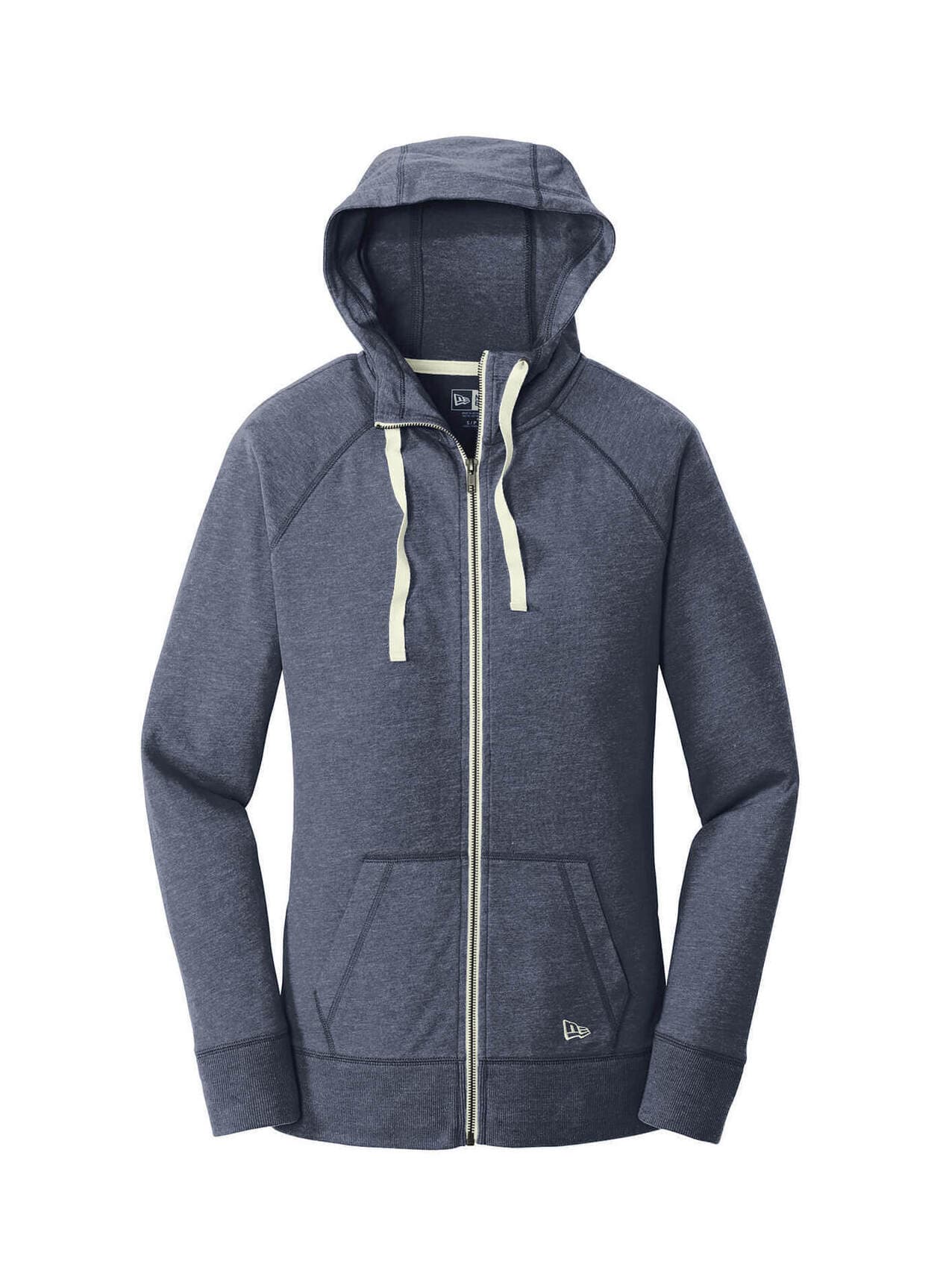 New Era Women's Sueded Cotton Blend Full-Zip Hoodie - True Navy Heather (NHT) 3XL