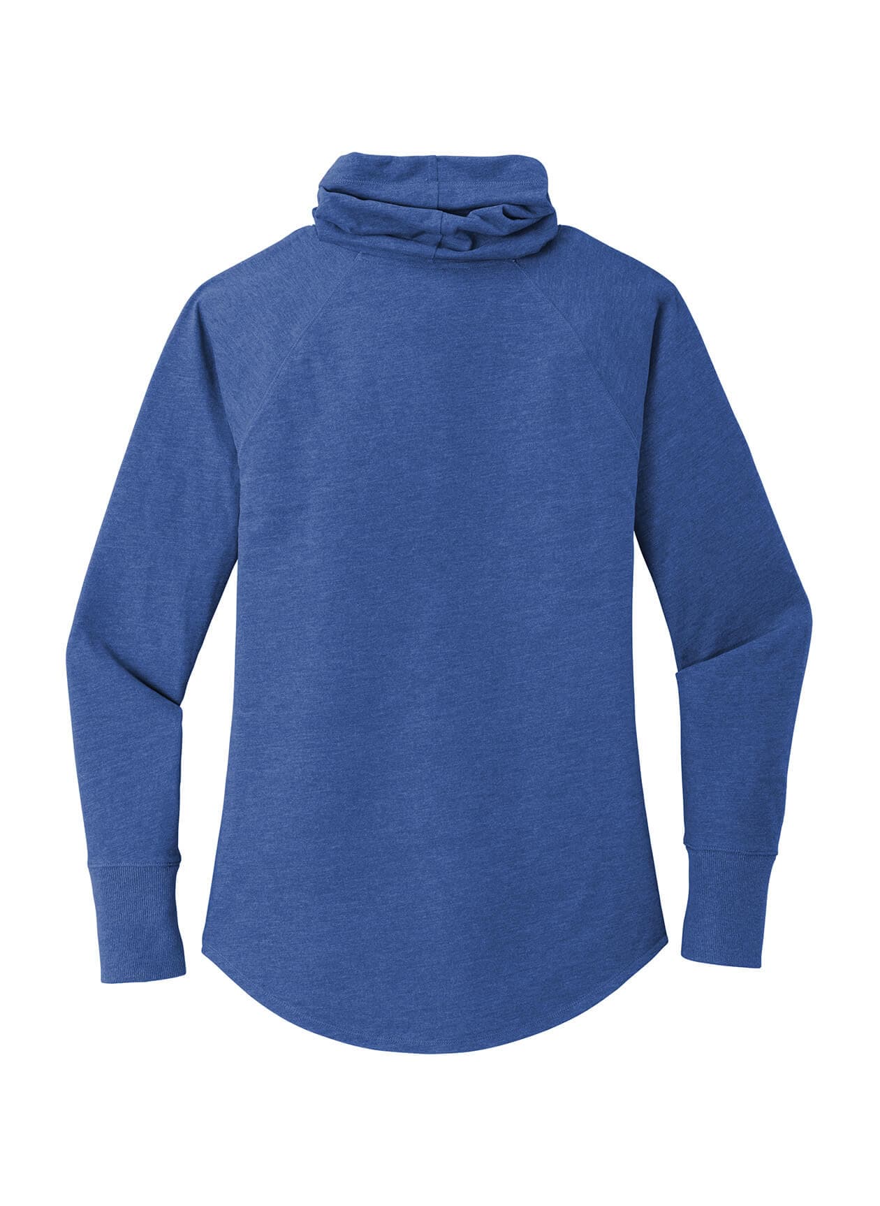 New Era Women's Sueded Cotton Blend Cowl Long-Sleeve T-Shirt - Blue 3XL