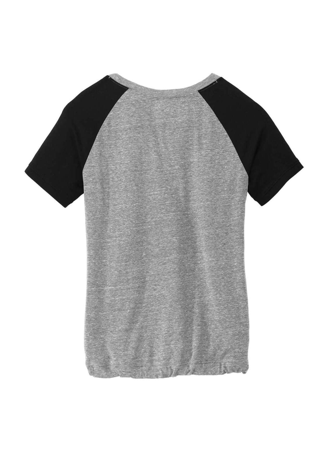 New Era Women's Tri-Blend Performance Cinch T-Shirt - Black,Light Grey 3XL