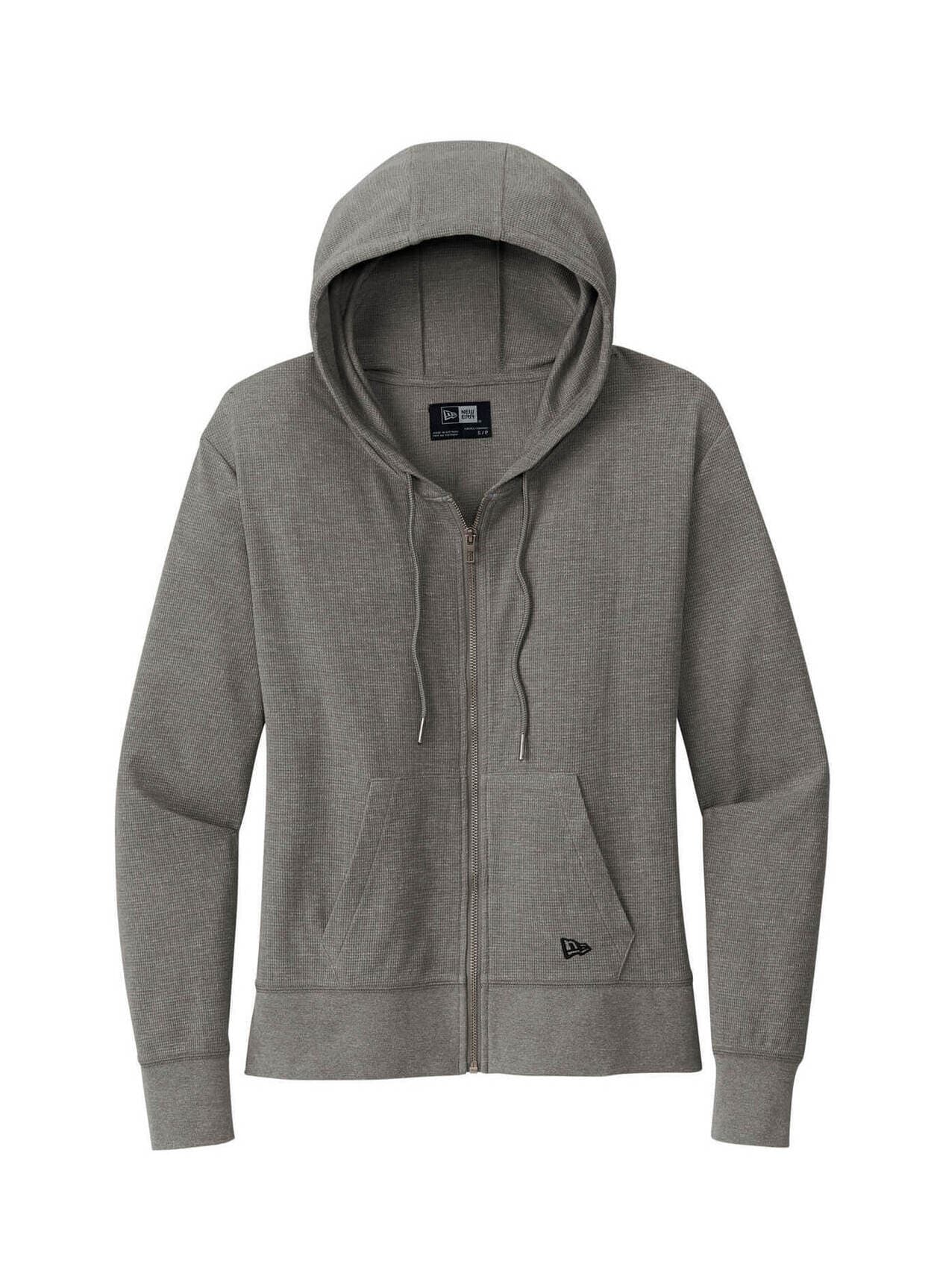 New Era Women's Thermal Full-Zip Hoodie - Light Grey 3XL