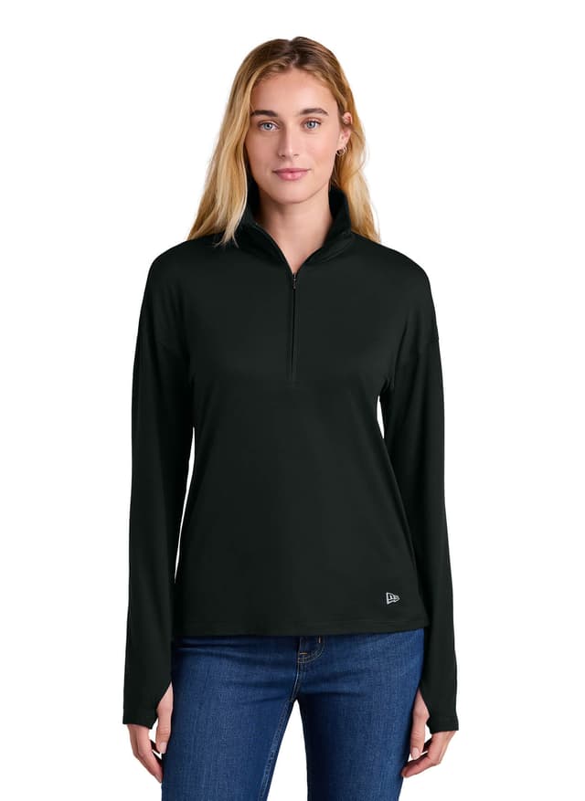 New Era Women's Power Half-Zip - Black 3XL