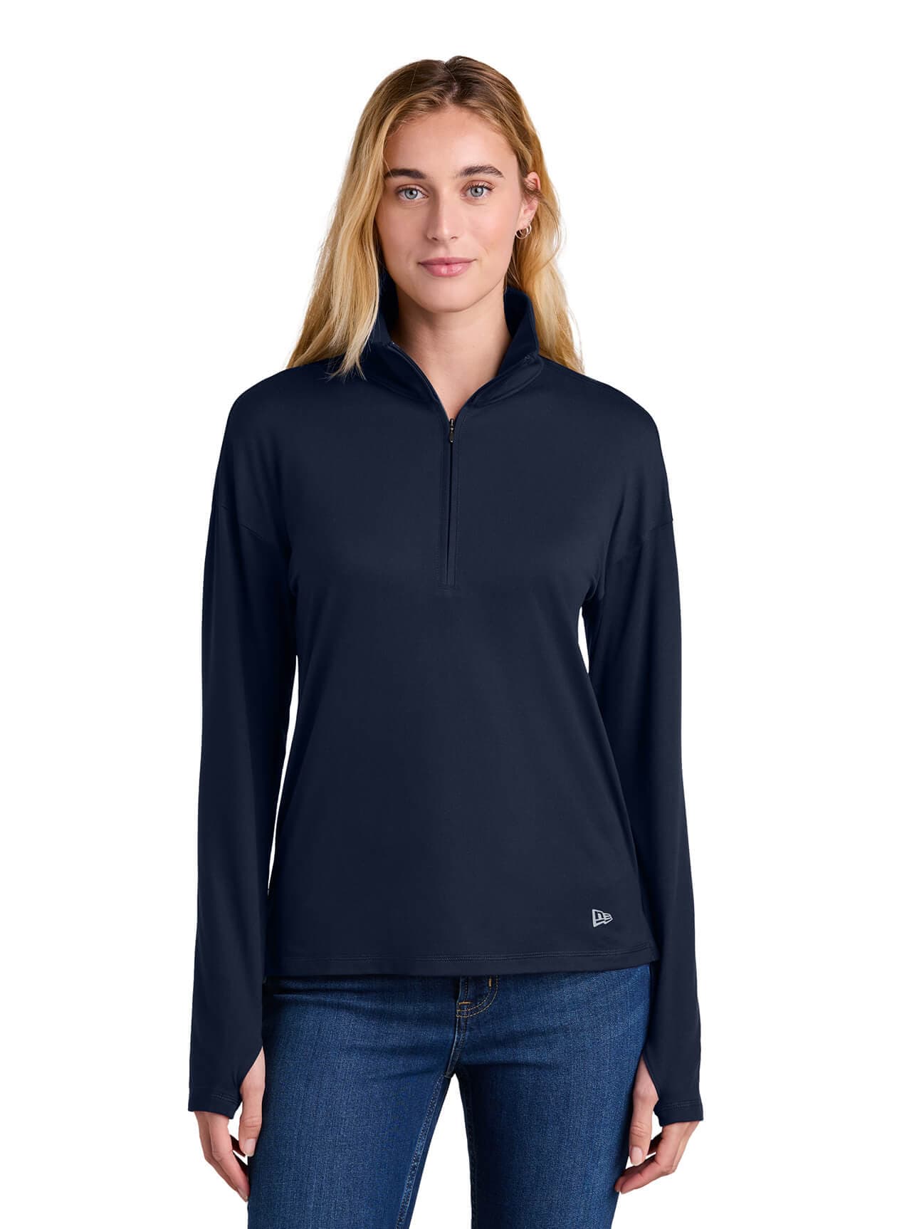 New Era Women's Power Half-Zip - Navy 3XL