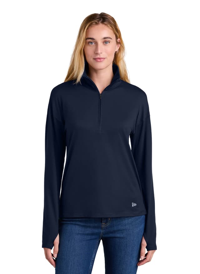 New Era Women's Power Half-Zip - Navy 3XL