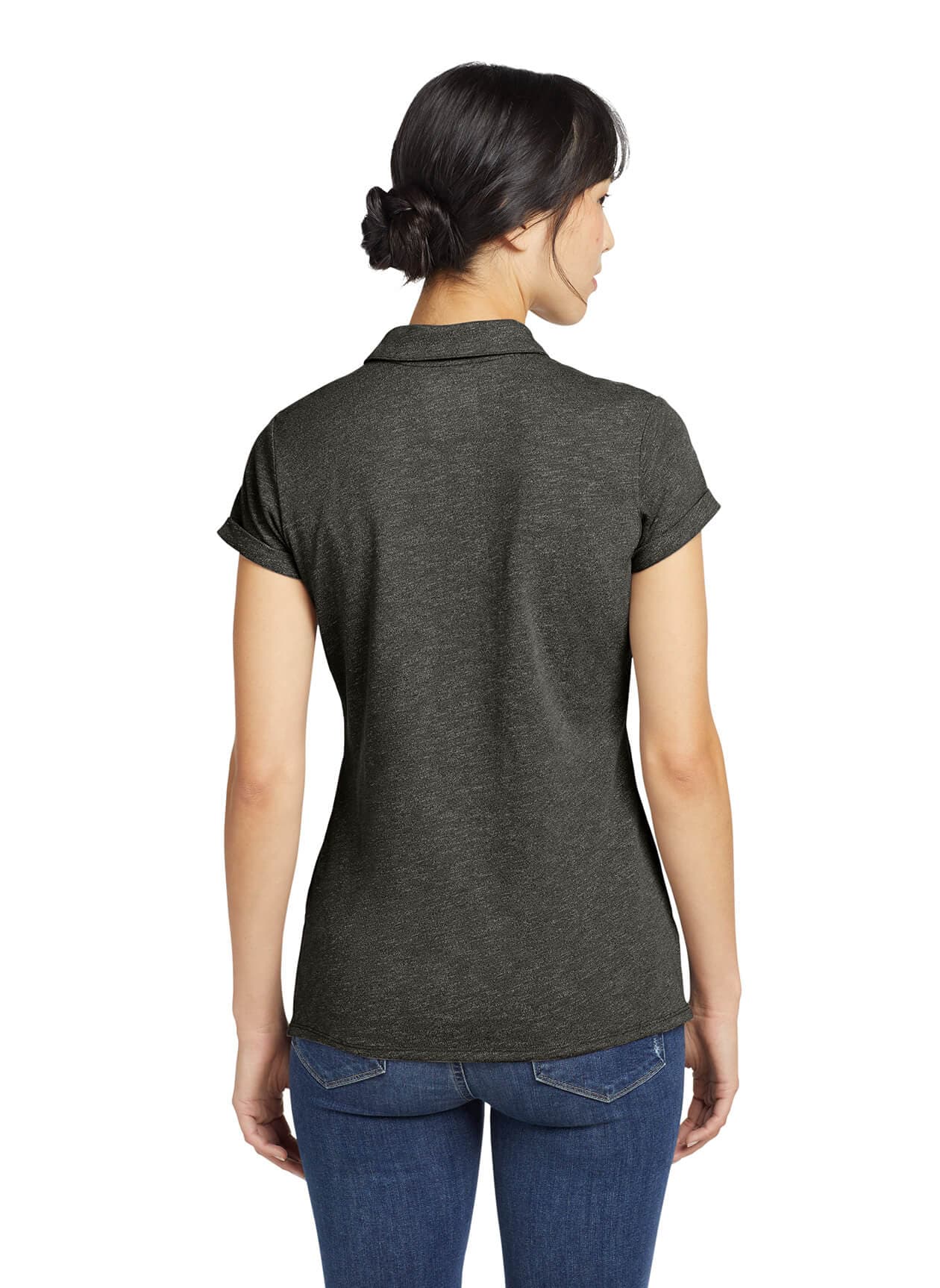 New Era Women's Slub Twist Polo - Black 3XL