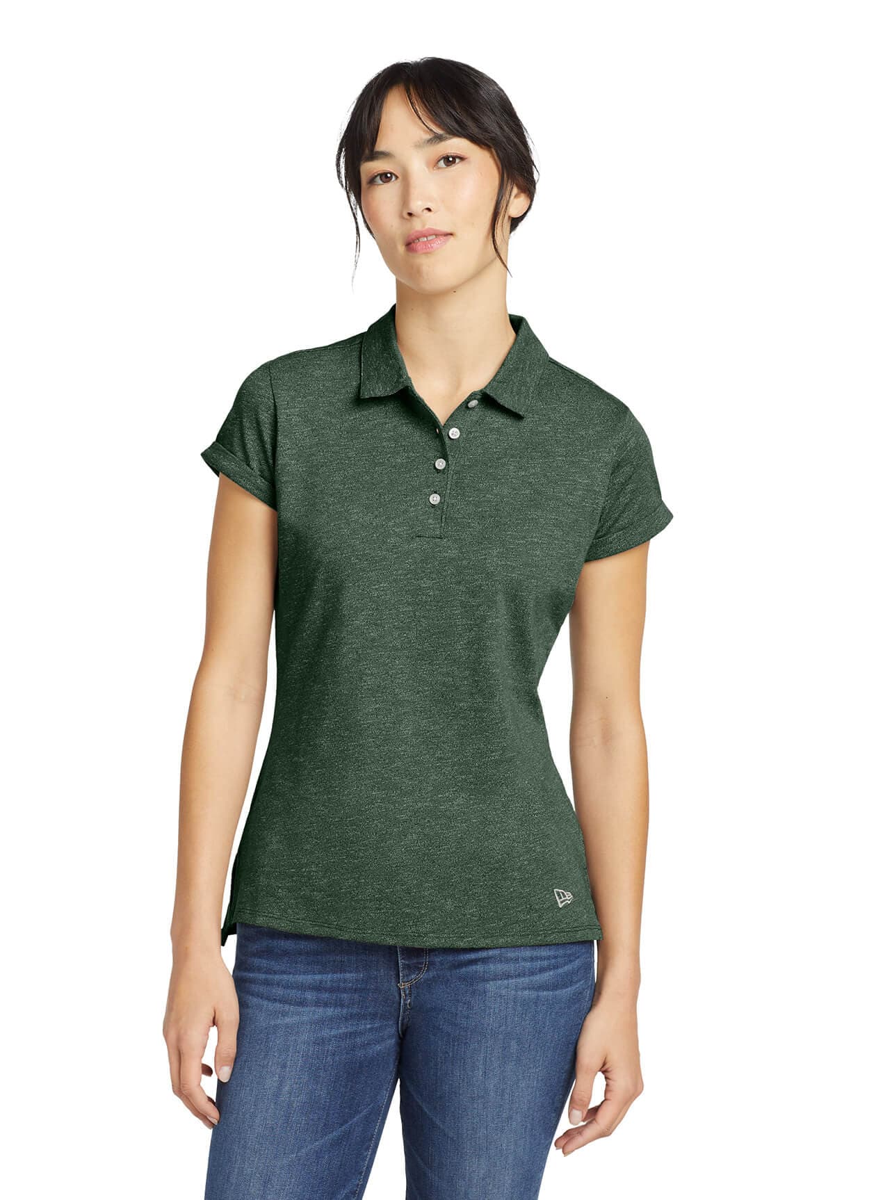 New Era Women's Slub Twist Polo - Green 3XL
