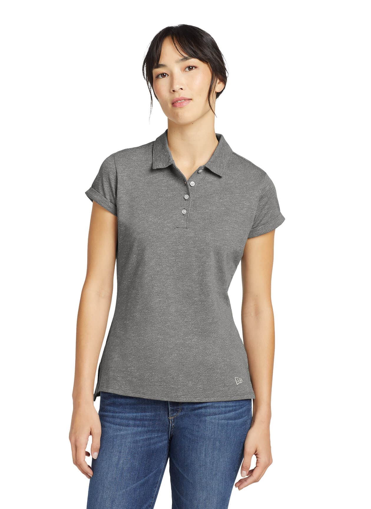 New Era Women's Slub Twist Polo - Dark Grey 3XL