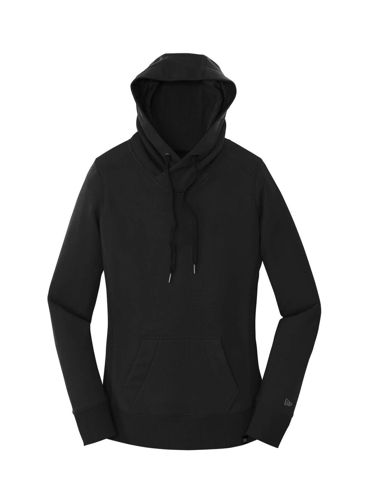 New Era Women's French Terry Pullover Hoodie - Black Twist (BLKT) 3XL