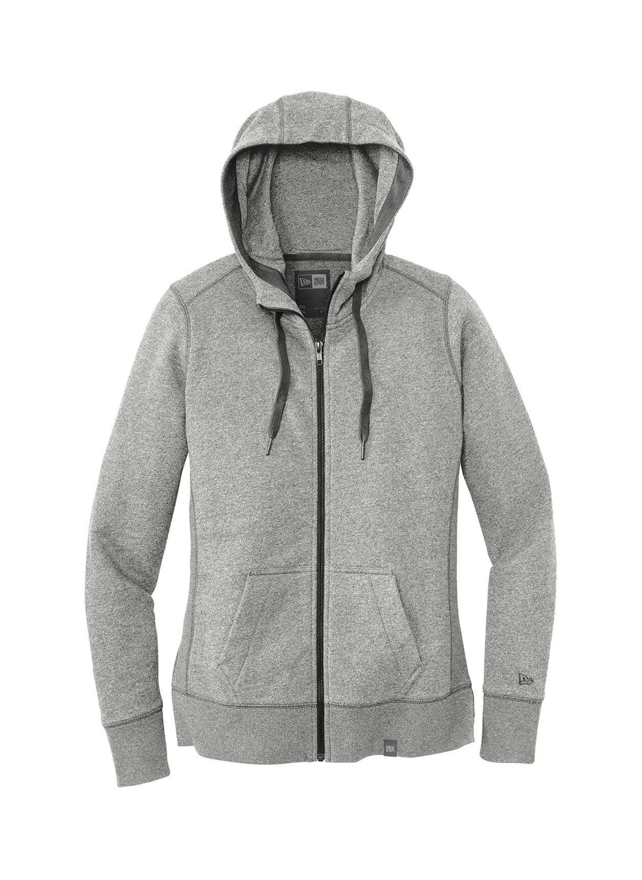 New Era Women's French Terry Full-Zip Hoodie - Light Grey 3XL