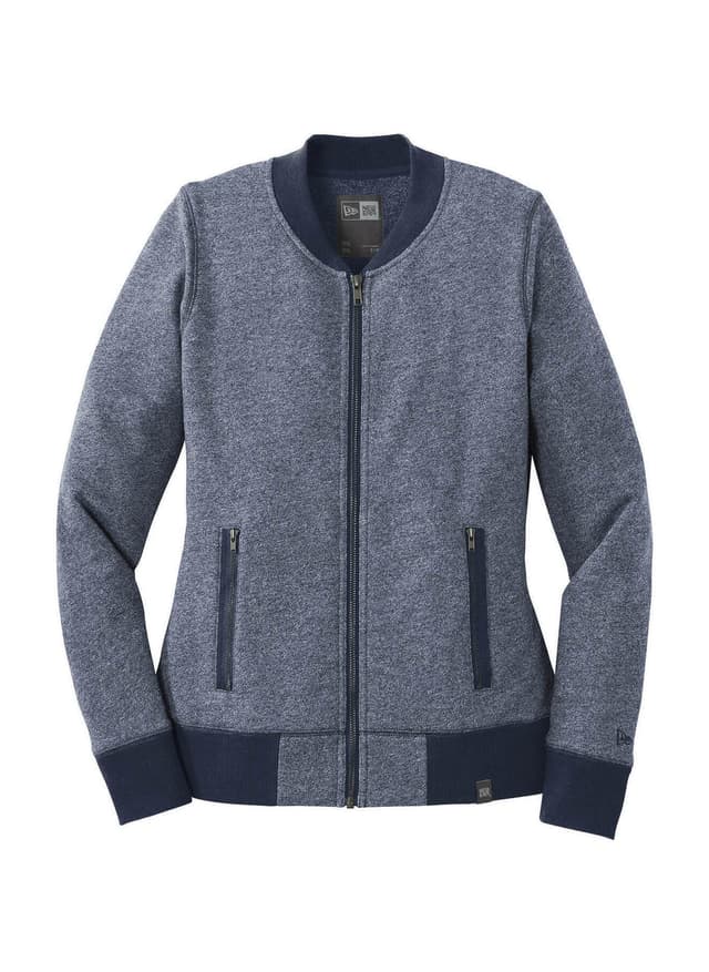 New Era Women's French Terry Baseball Jacket - Blue 3XL