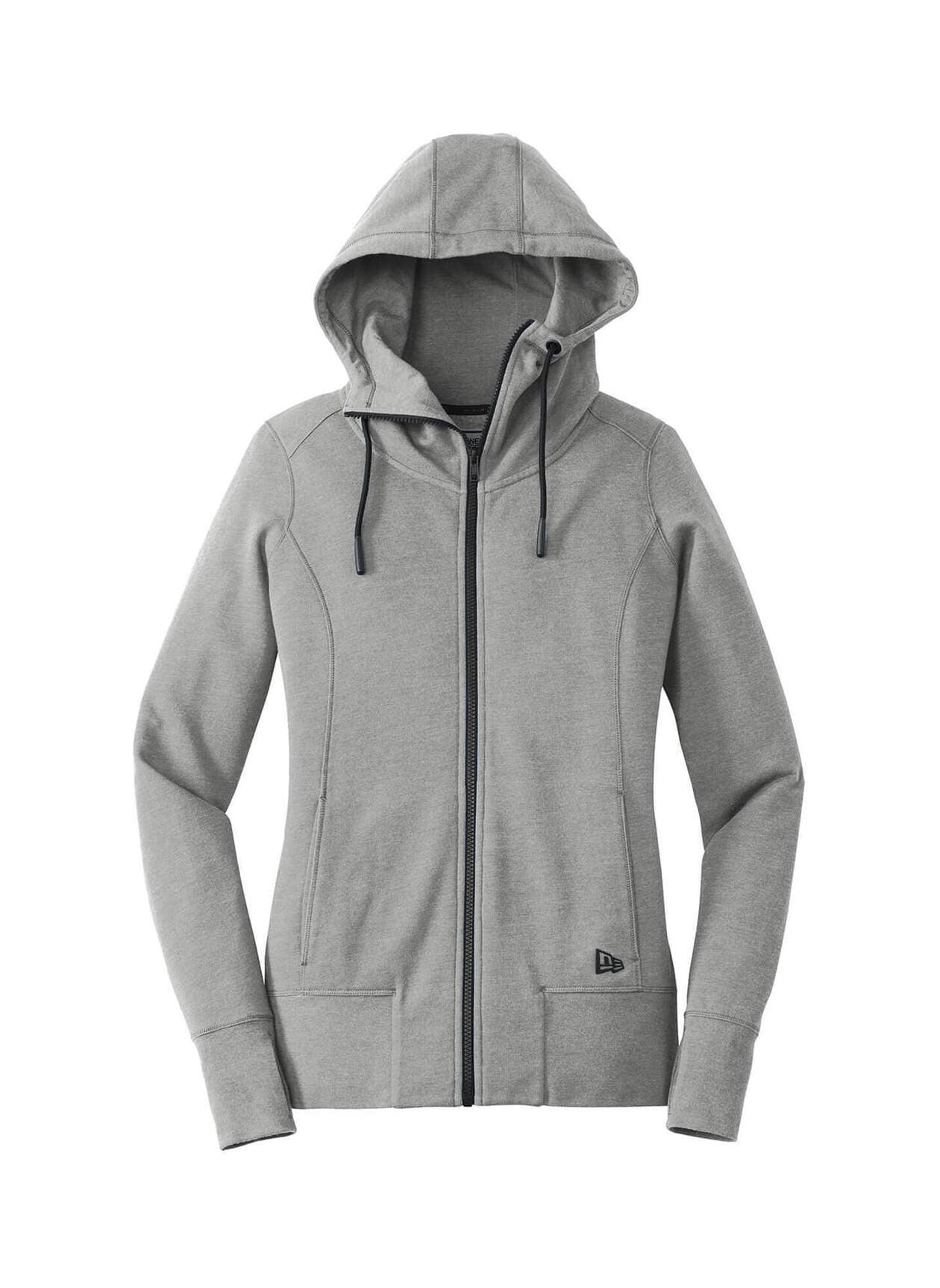 New Era Women's Tri-Blend Fleece Full-Zip Hoodie - Light Grey 3XL