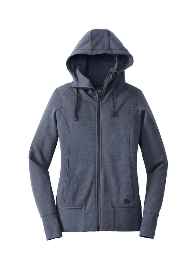 New Era Women's Tri-Blend Fleece Full-Zip Hoodie - Navy 3XL