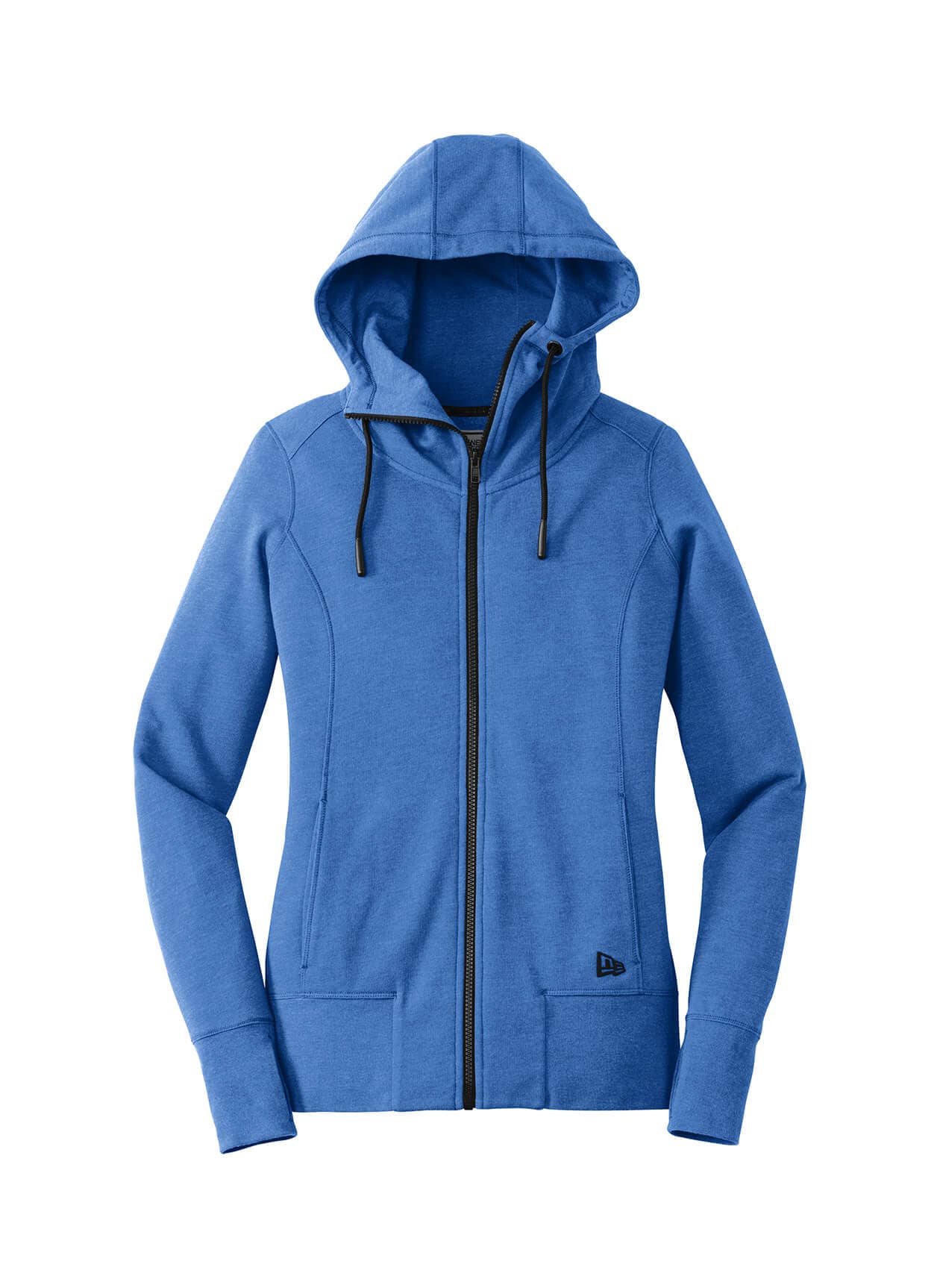 New Era Women's Tri-Blend Fleece Full-Zip Hoodie - Blue 3XL