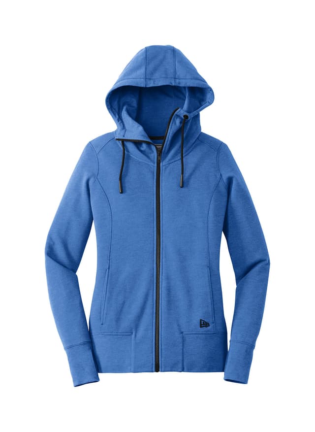 New Era Women's Tri-Blend Fleece Full-Zip Hoodie - Blue 3XL