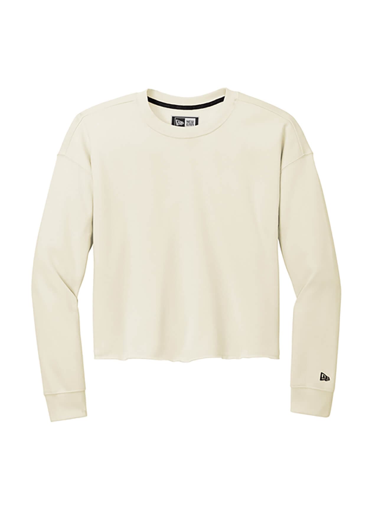 New Era Women's Tri-Blend Fleece Crop Crew - White 3XL