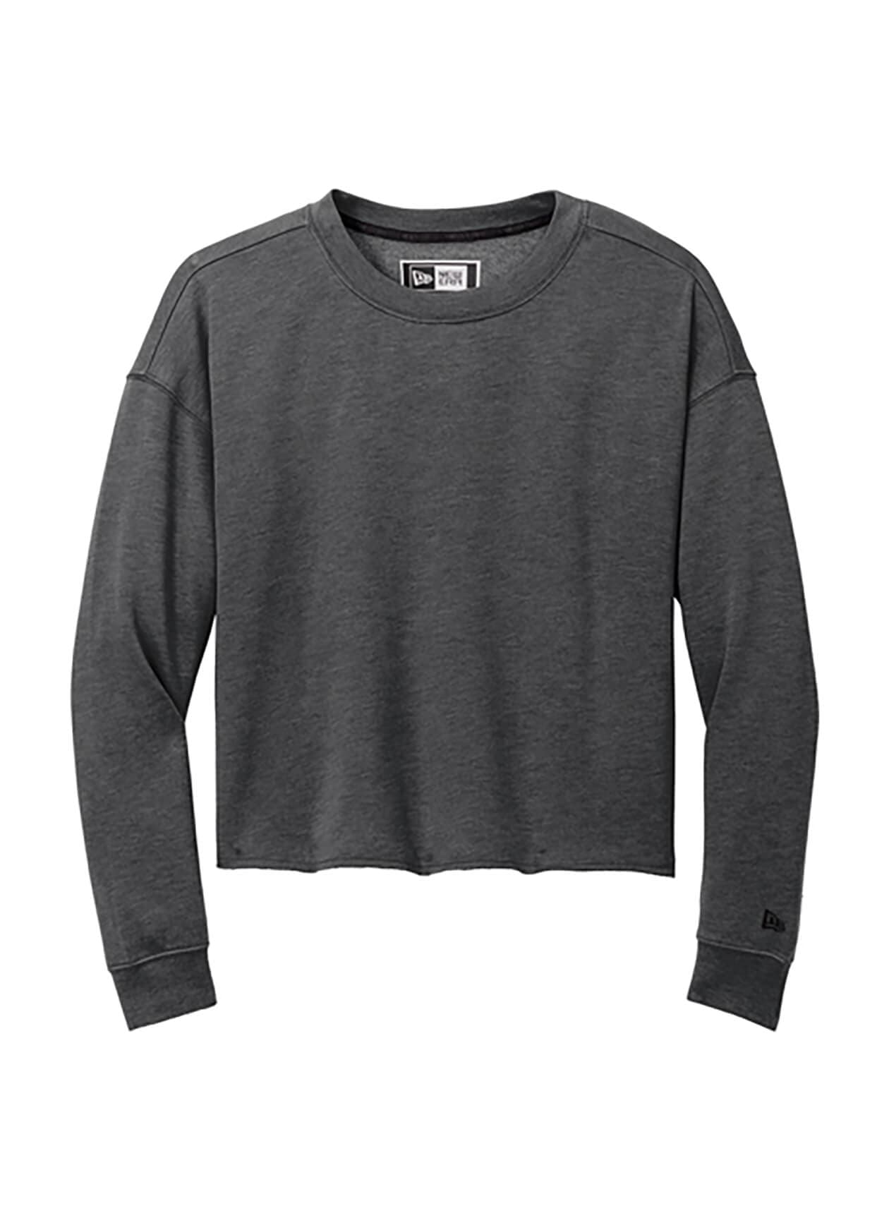 New Era Women's Tri-Blend Fleece Crop Crew - Black 3XL