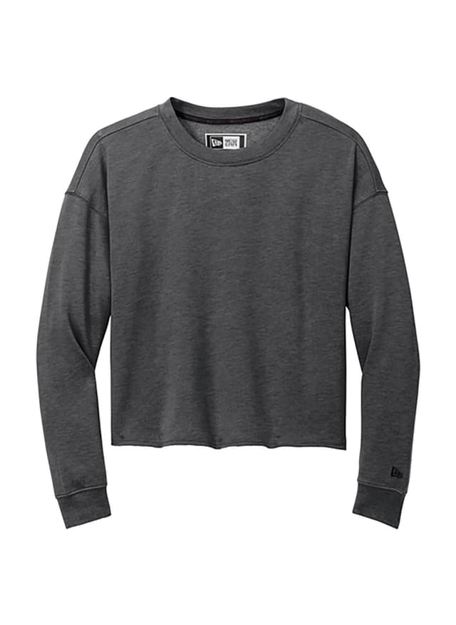 New Era Women's Tri-Blend Fleece Crop Crew - Black 3XL
