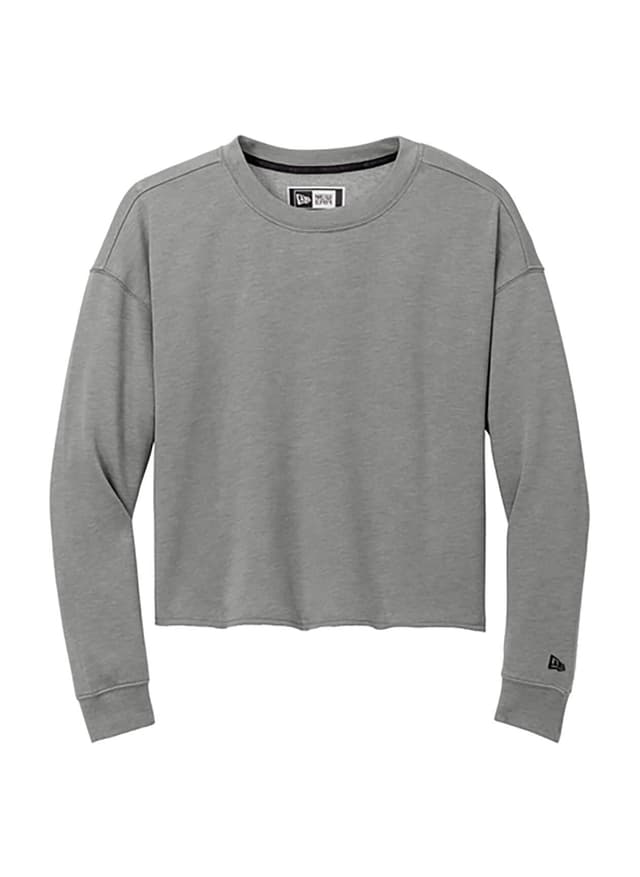 New Era Women's Tri-Blend Fleece Crop Crew - Dark Grey 3XL
