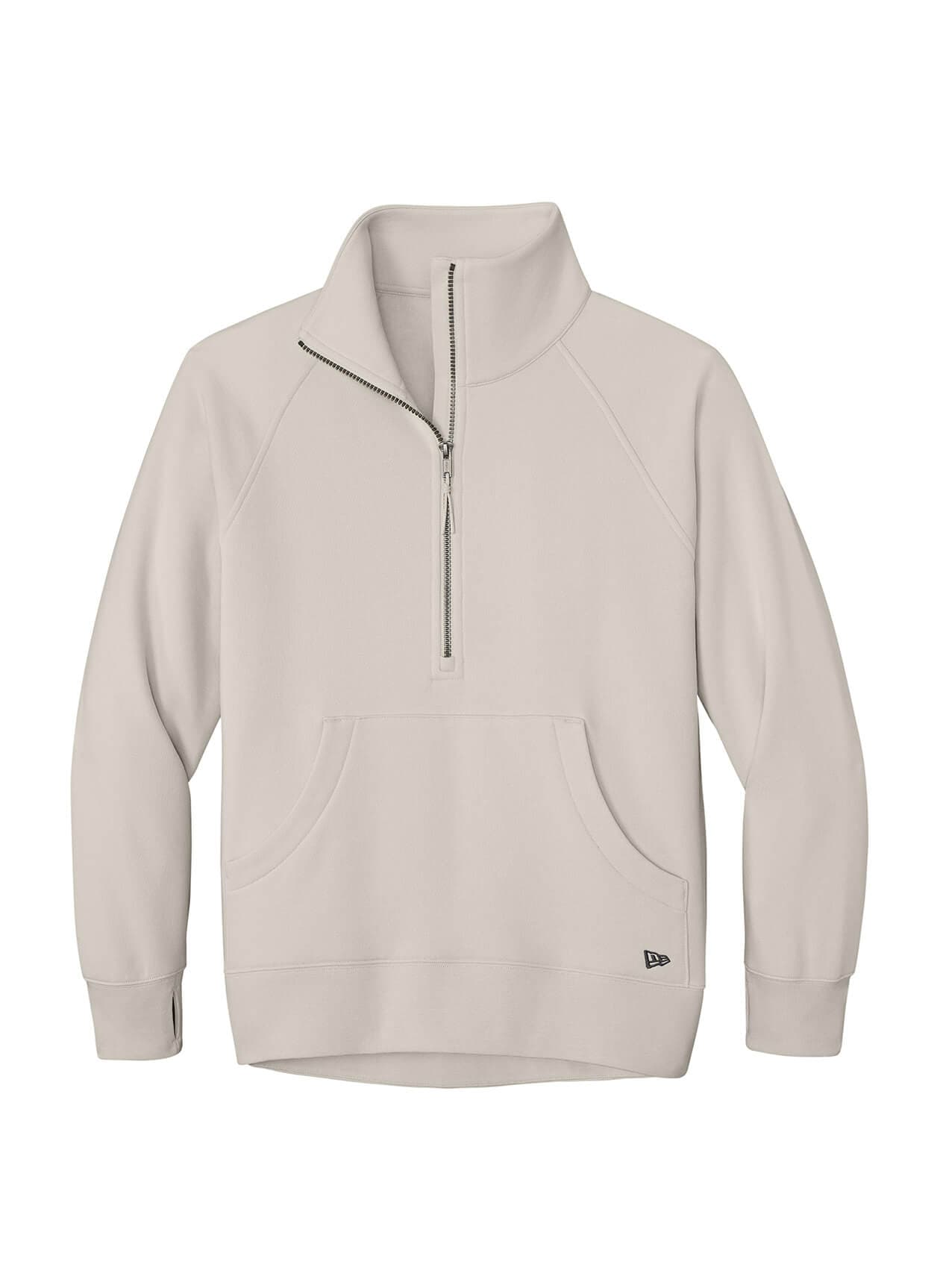 New Era Women’s Heritage Fleece Half-Zip - Brown 3XL
