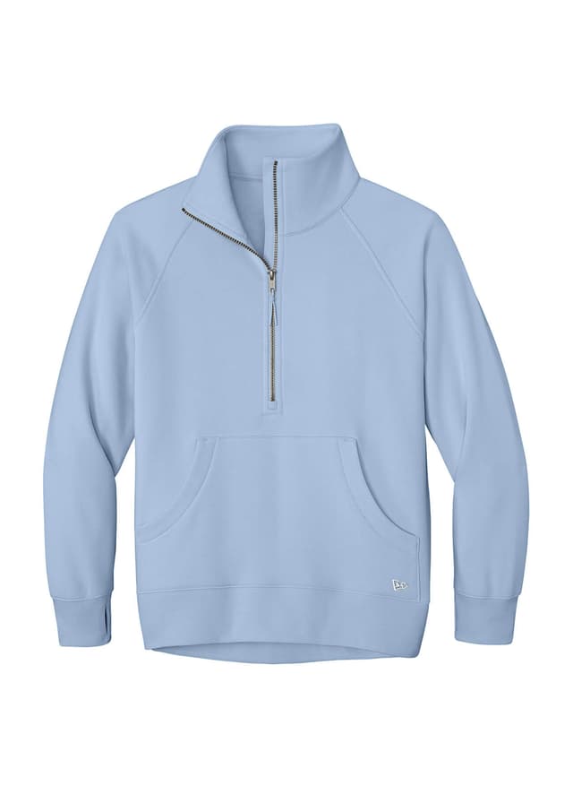 New Era Women’s Heritage Fleece Half-Zip - Cyan 3XL
