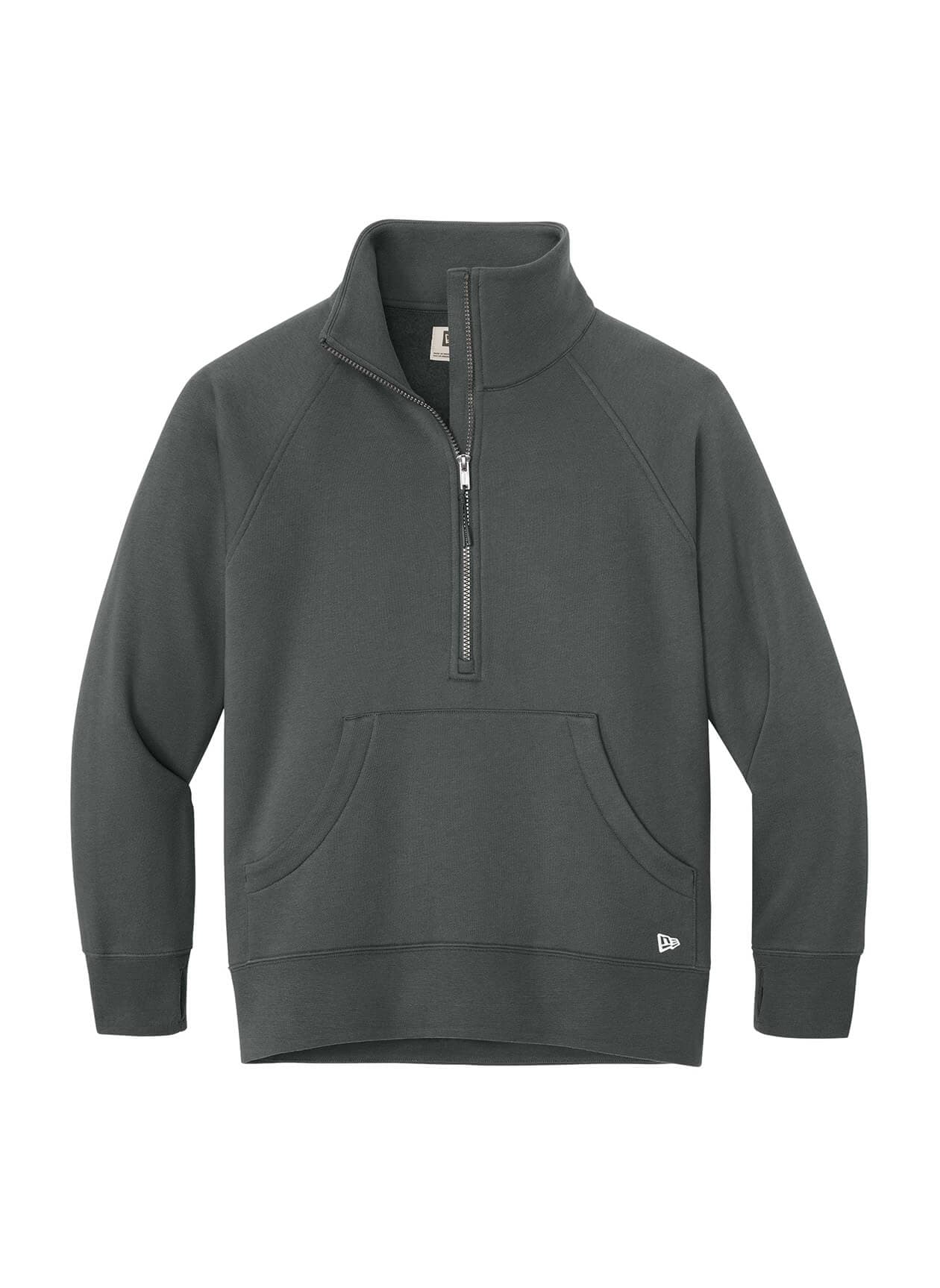 New Era Women’s Heritage Fleece Half-Zip - Dark Grey 3XL