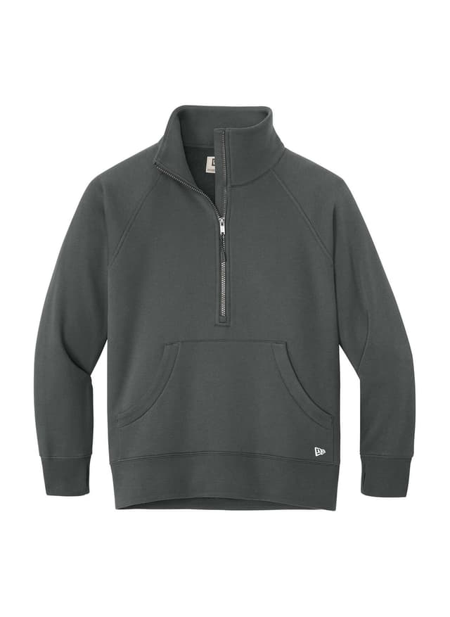 New Era Women’s Heritage Fleece Half-Zip - Dark Grey 3XL