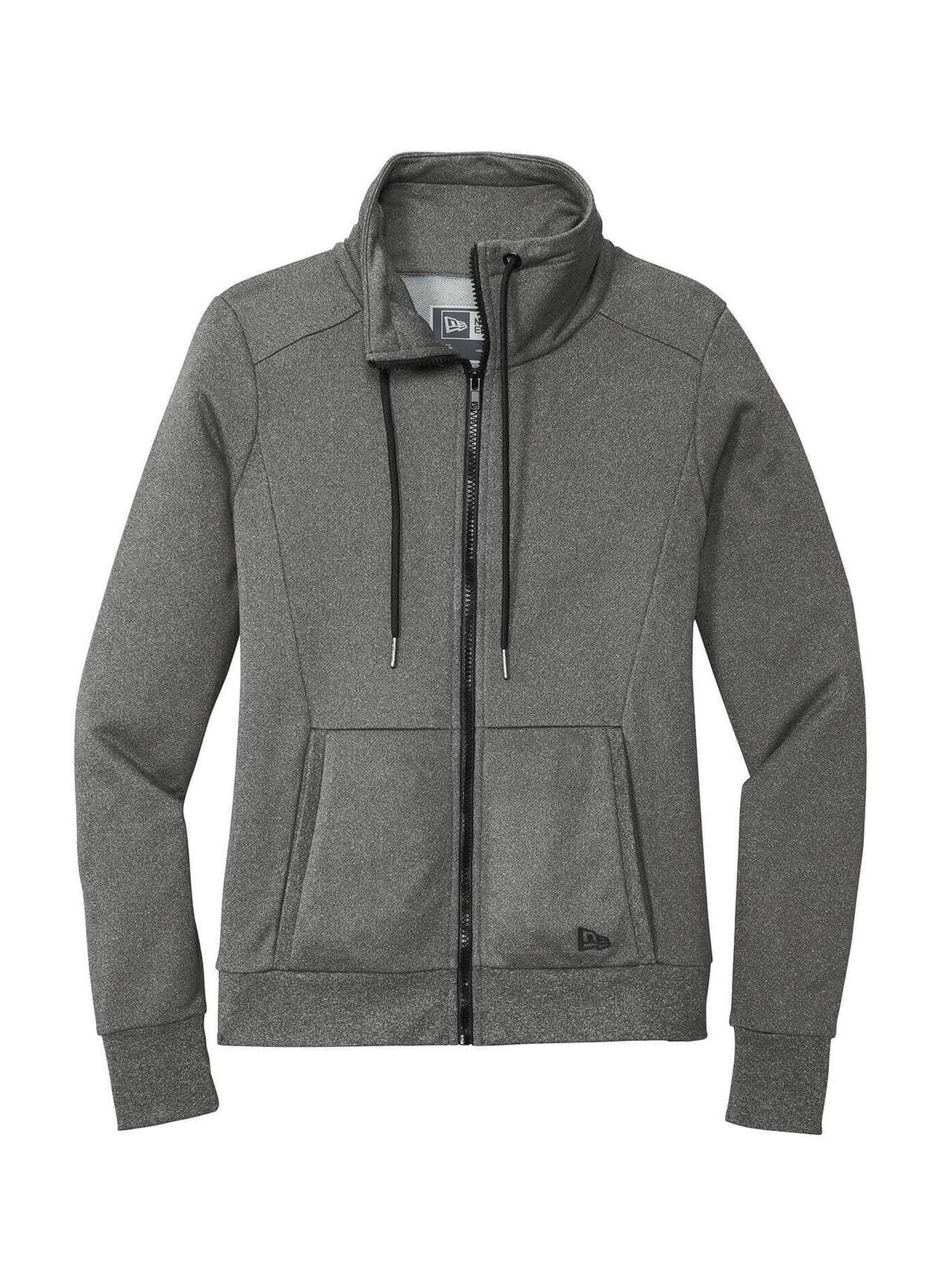 New Era Women's Performance Terry Full-Zip Cowl Sweatshirt - Dark Grey 3XL