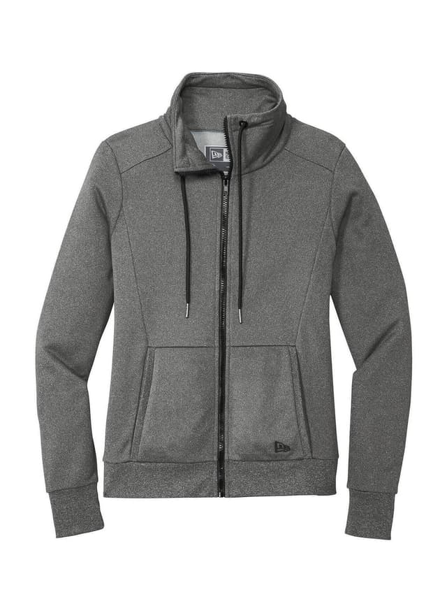 New Era Women's Performance Terry Full-Zip Cowl Sweatshirt - Dark Grey 3XL