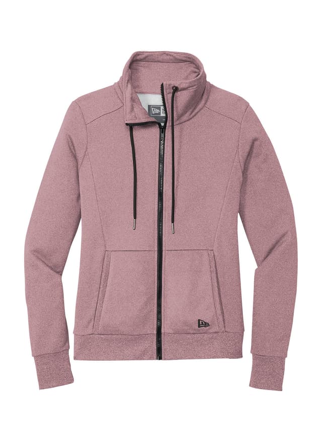 New Era Women's Performance Terry Full-Zip Cowl Sweatshirt - Pink 3XL