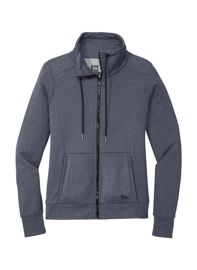 New Era Women's Performance Terry Full-Zip Cowl Sweatshirt - Blue 3XL