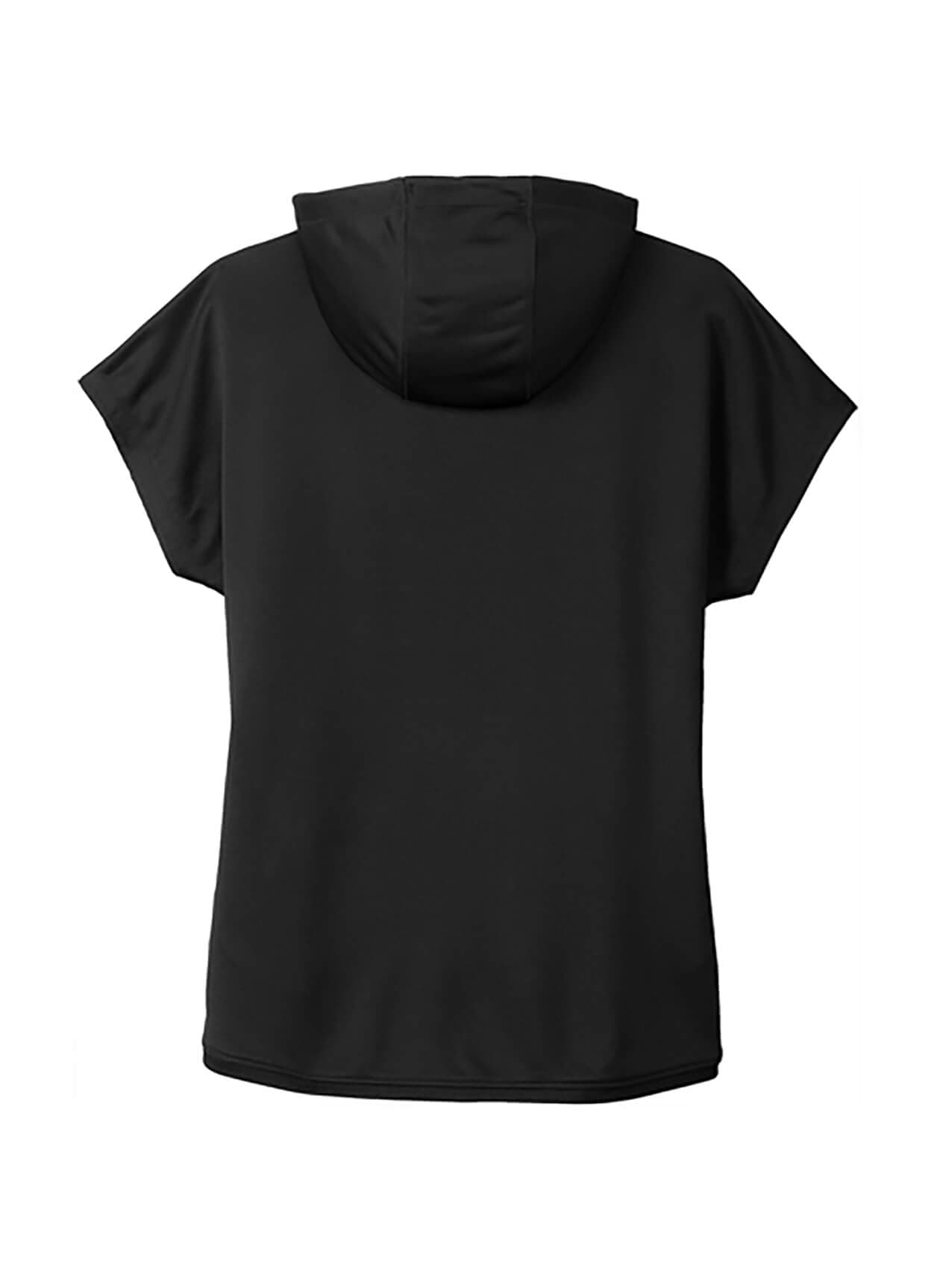 New Era Women's Performance Terry Short Sleeve Hoodie - Black 3XL