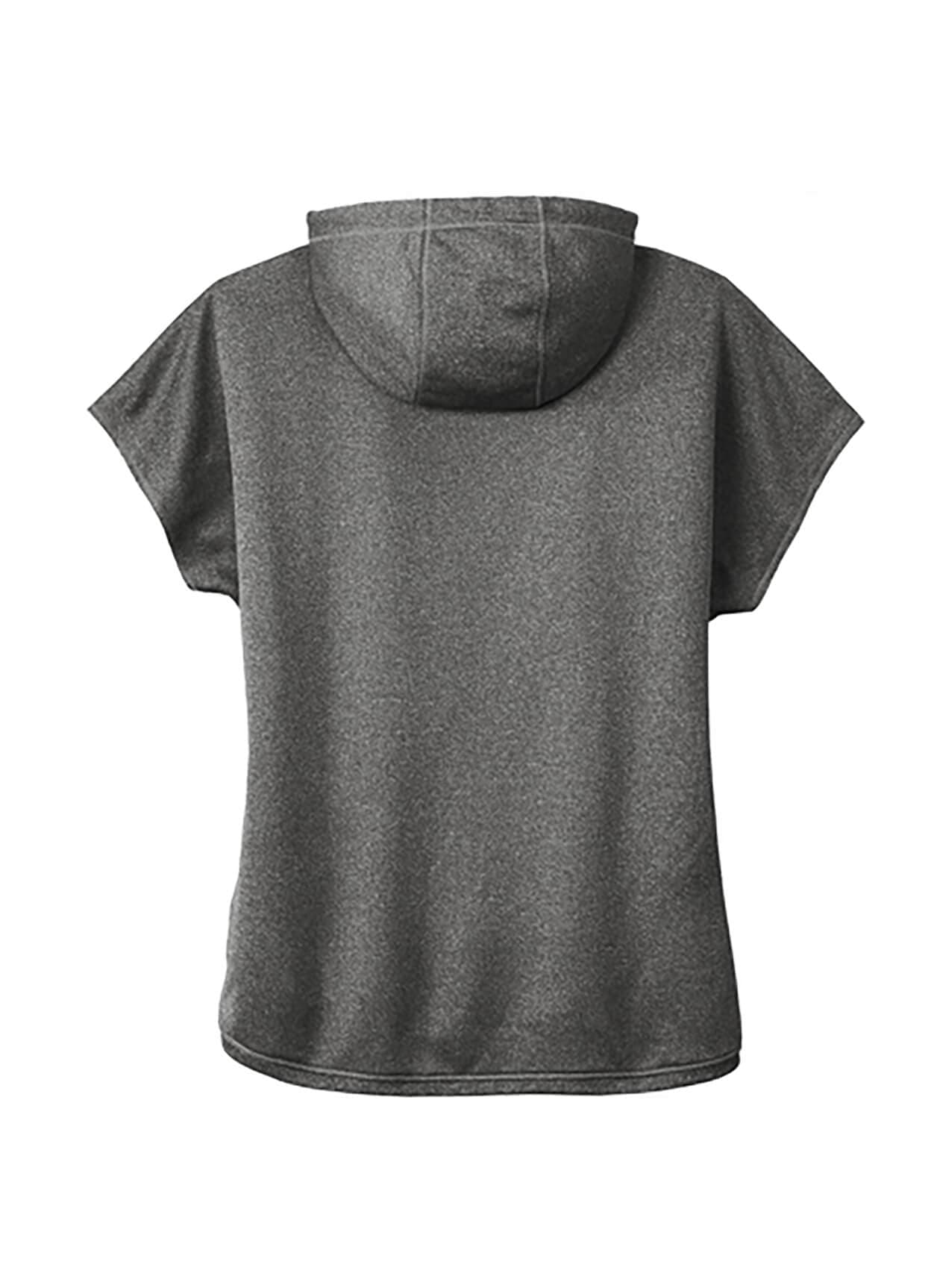 New Era Women's Performance Terry Short Sleeve Hoodie - Dark Grey 3XL