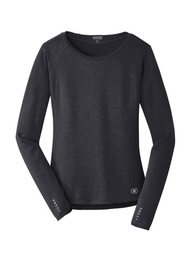 OGIO Women's Endurance Pulse Crew Long-Sleeve T-Shirt - Black 3XL