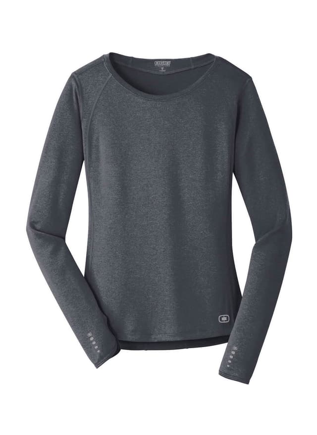 OGIO Women's Endurance Pulse Crew Long-Sleeve T-Shirt - Light Grey 3XL
