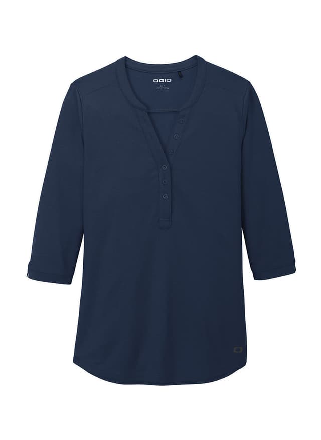 OGIO Women's Jewel Henley - Navy 3XL