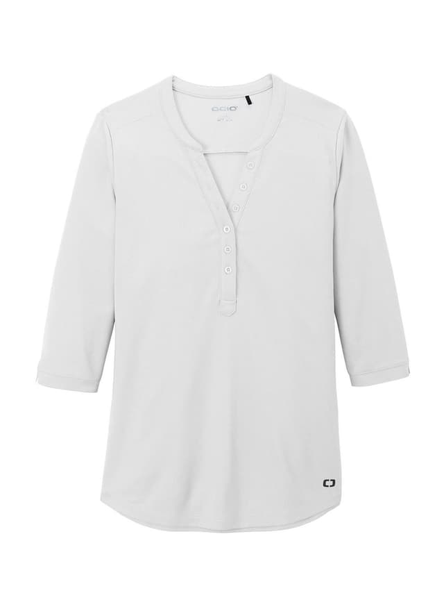 OGIO Women's Jewel Henley - White 3XL