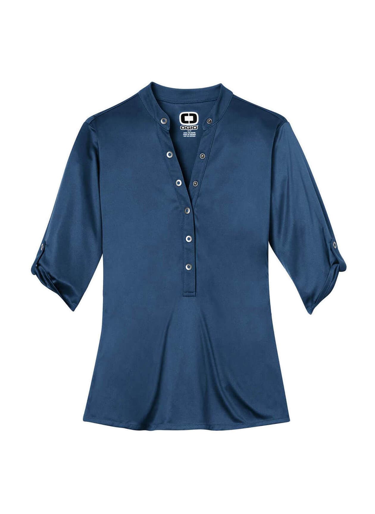 OGIO Women's Crush Henley - Navy 3XL