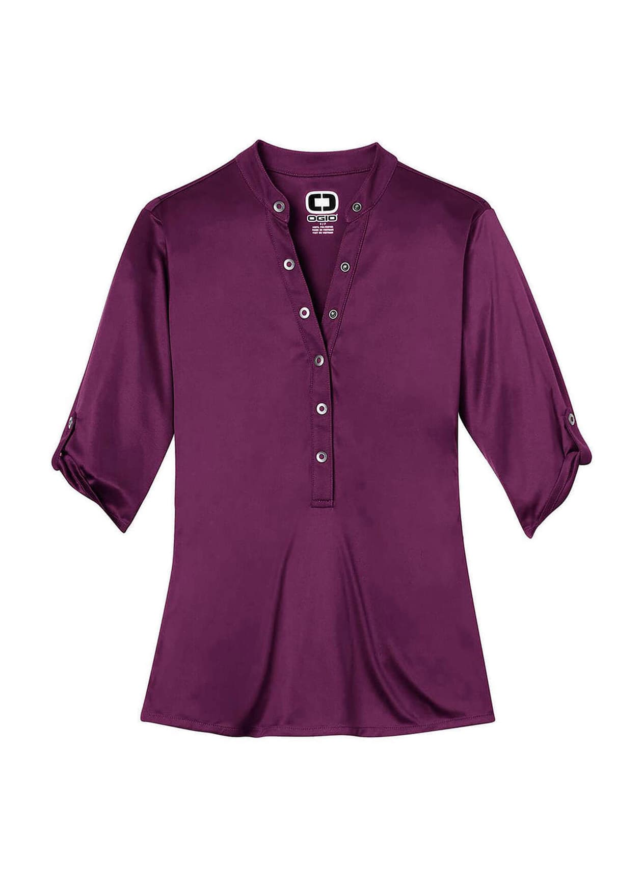 OGIO Women's Crush Henley - Purple 3XL
