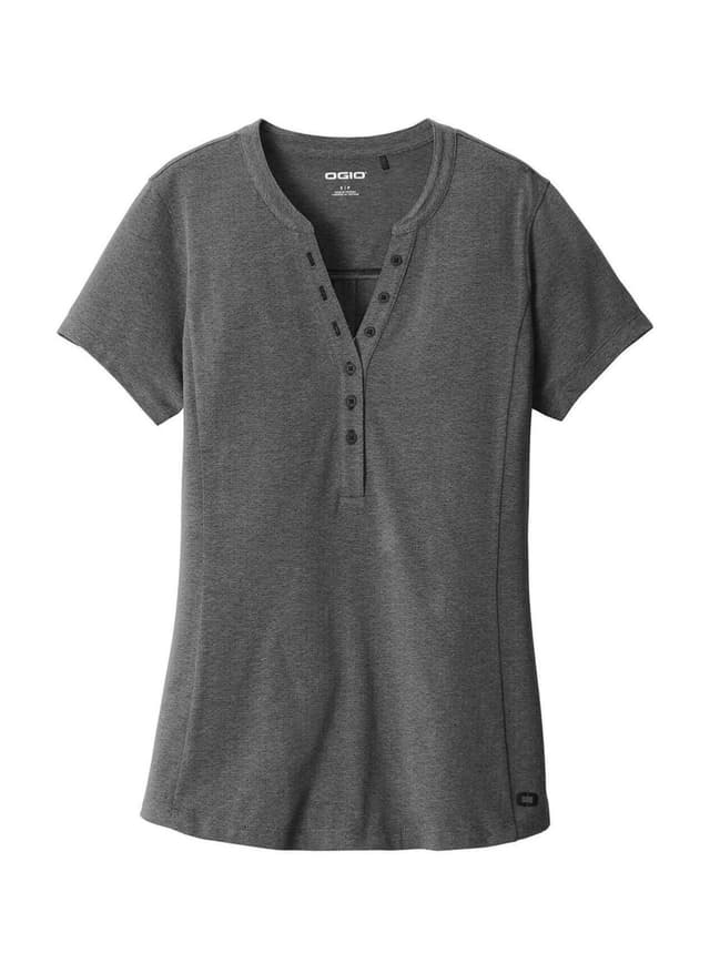 OGIO Women's Tread Henley - Black 3XL