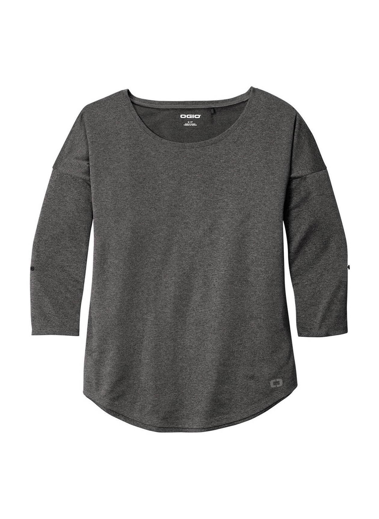 OGIO Women's Gravitate Scoop 3/4-Sleeve T-Shirt - Dark Grey 3XL