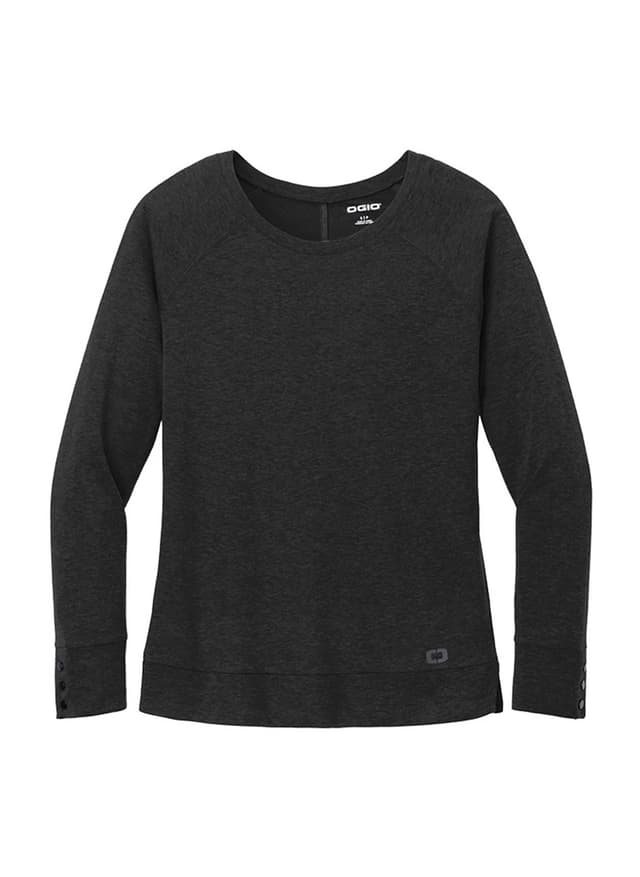 Ogio Women's Command Long Sleeve Scoop Neck - Black 3XL