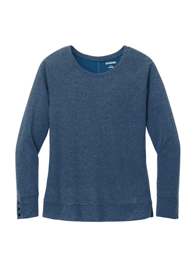 Ogio Women's Command Long Sleeve Scoop Neck - Blue 3XL
